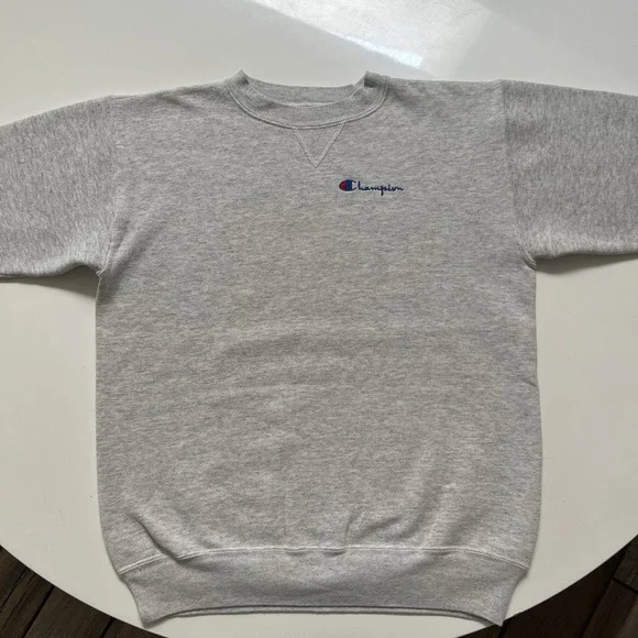 Vintage Champion Crewneck Grey Logo Mens Size Medium USA - Picture 1 of 10